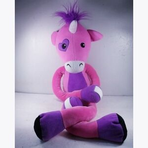 Stretchkins Pink Unicorn Plush Stuffed Animal EUC